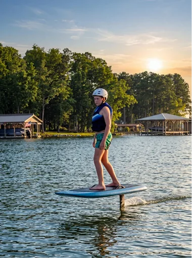 Paddleboarder on Weiss Lake